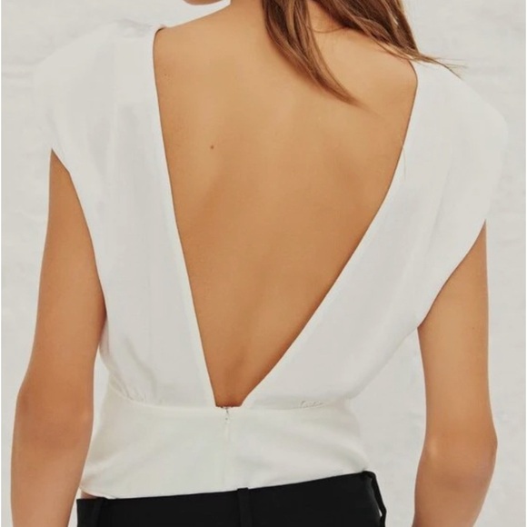 Ba&Sh White wide shoulder blouse ✨ - Picture 3 of 5